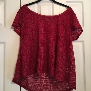 Red Lace Top
